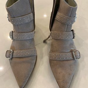 Nine West Taupe suede.
